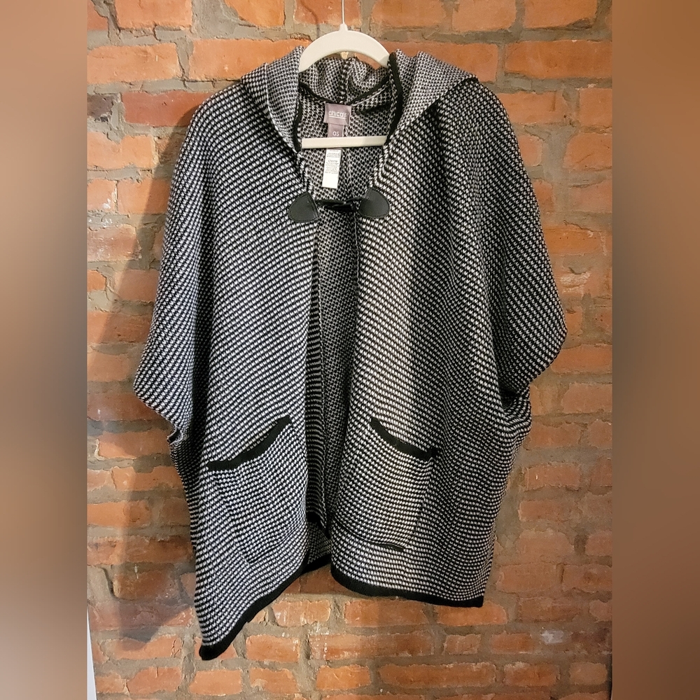 Chicos cape sweater jacket